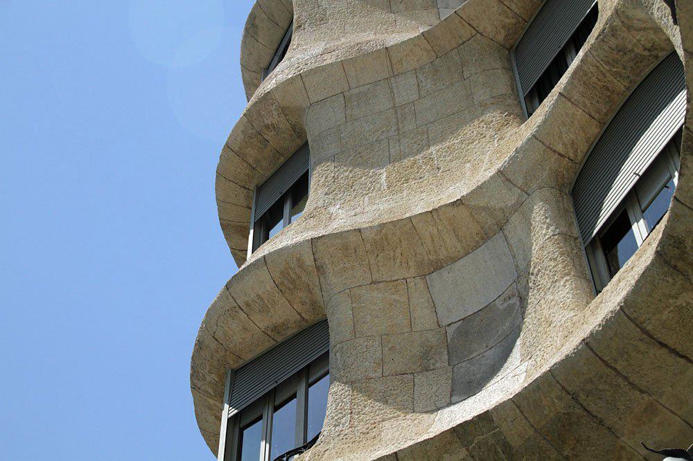 close up of Casa Milla building