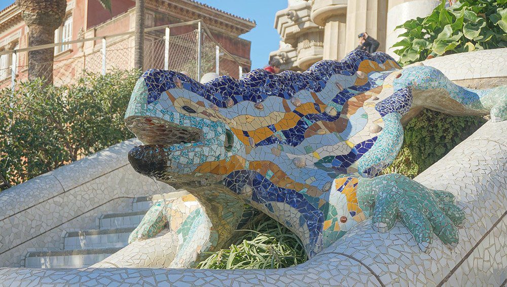 lizard in Park Guell Barcelona