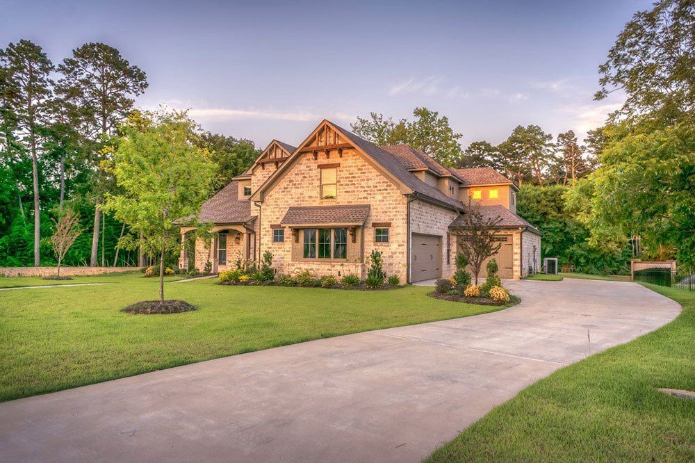 Private house with pathway