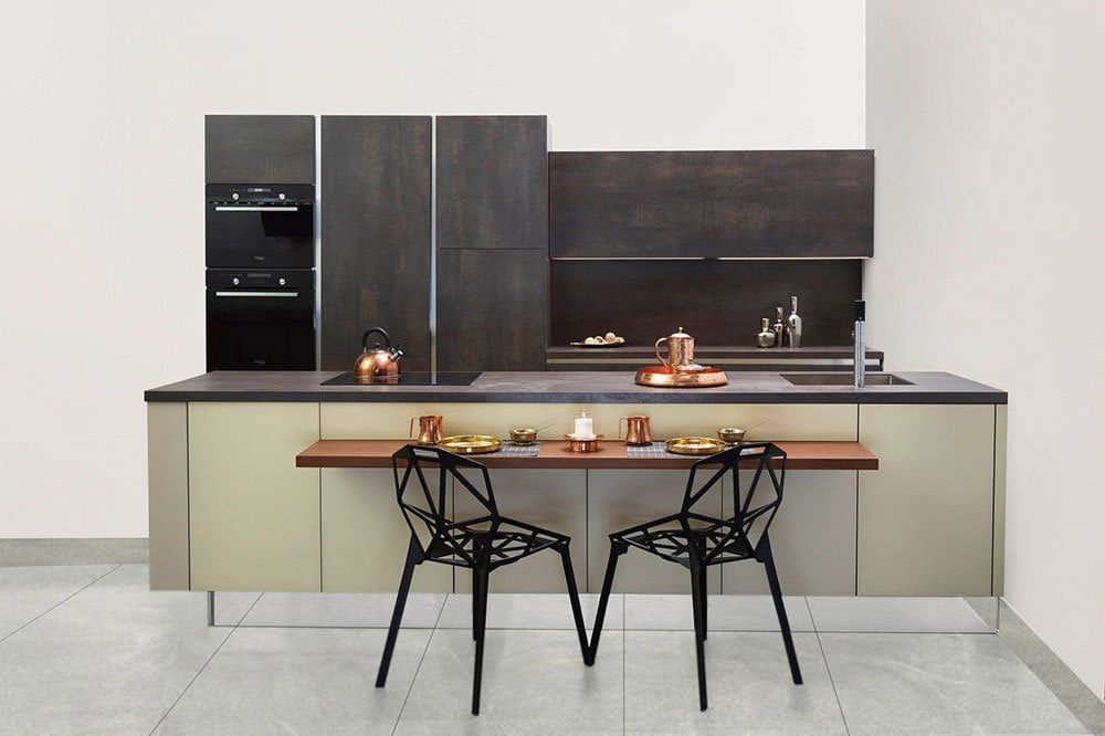 kitchen with built in oven and induction cooker