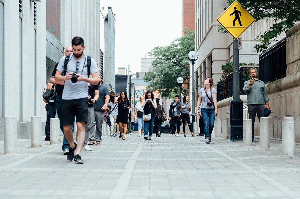 People walking