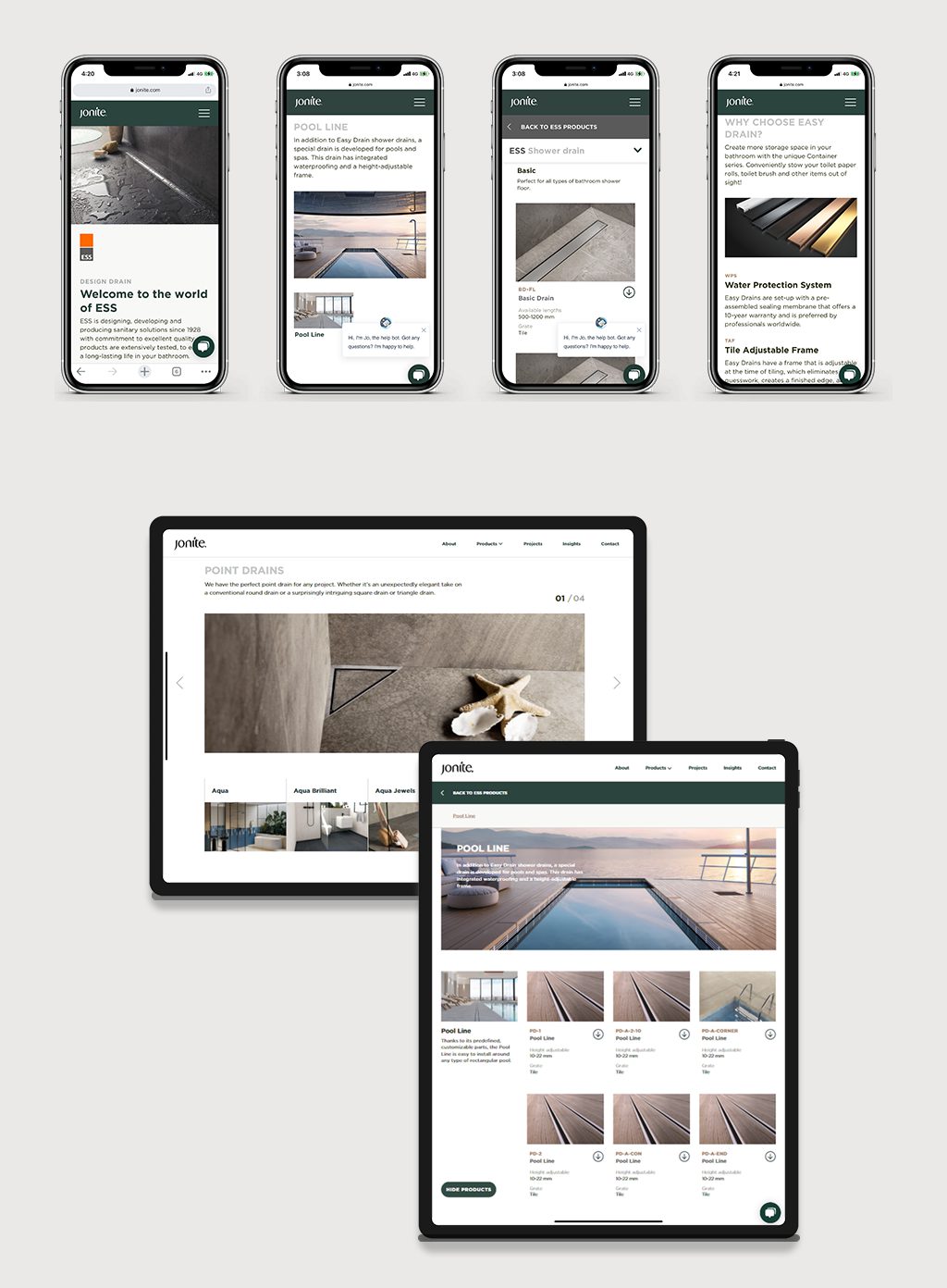 Jonite ESS Linear Shower Drain