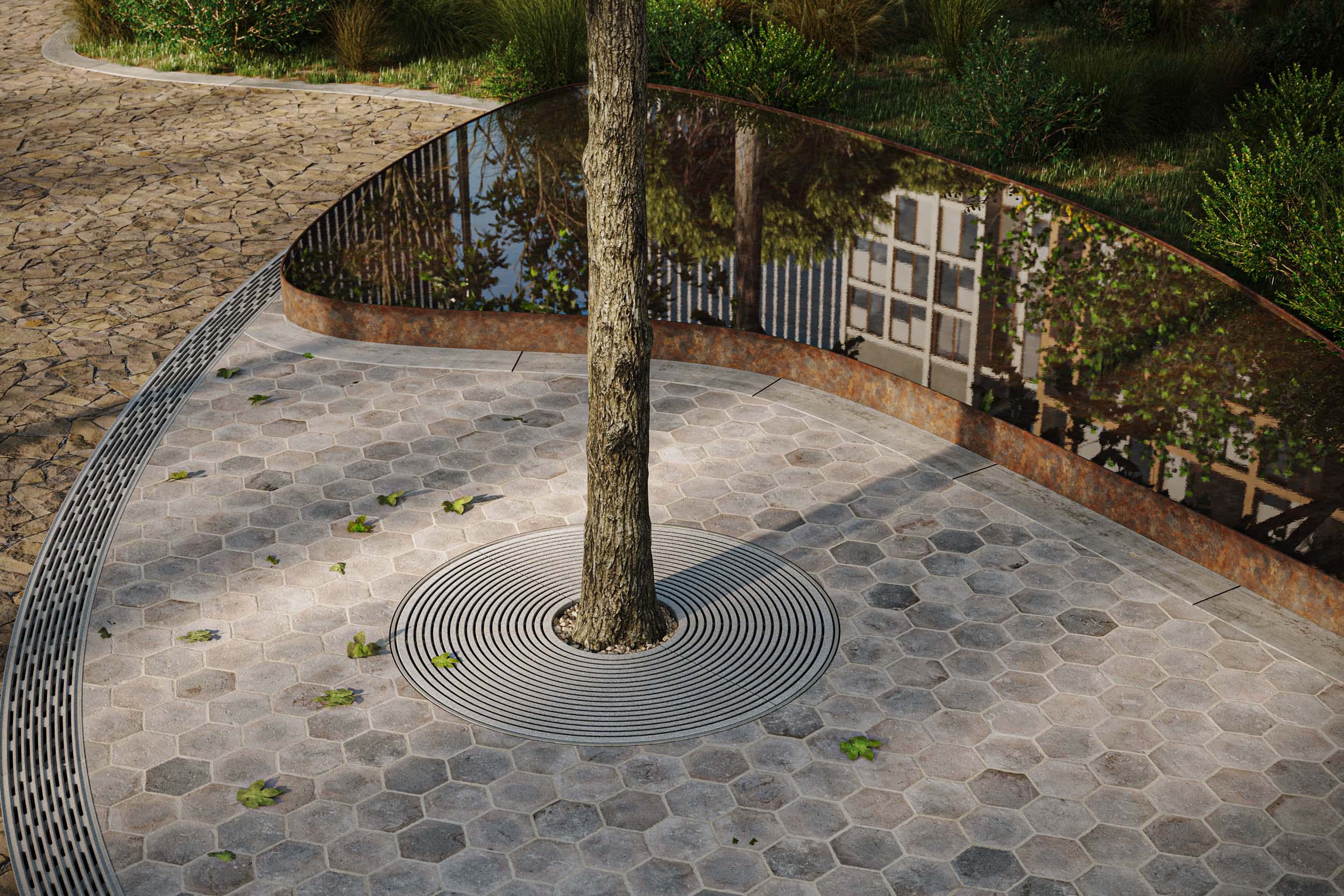 Tree Grater Decorative Stone Tree Grates | Custom & ADA Compliant Tree Grates