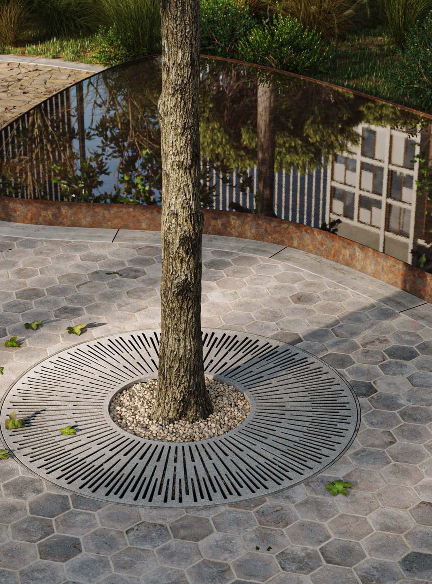 Tree Grater Decorative Stone Tree Grates | Custom & ADA Compliant Tree Grates