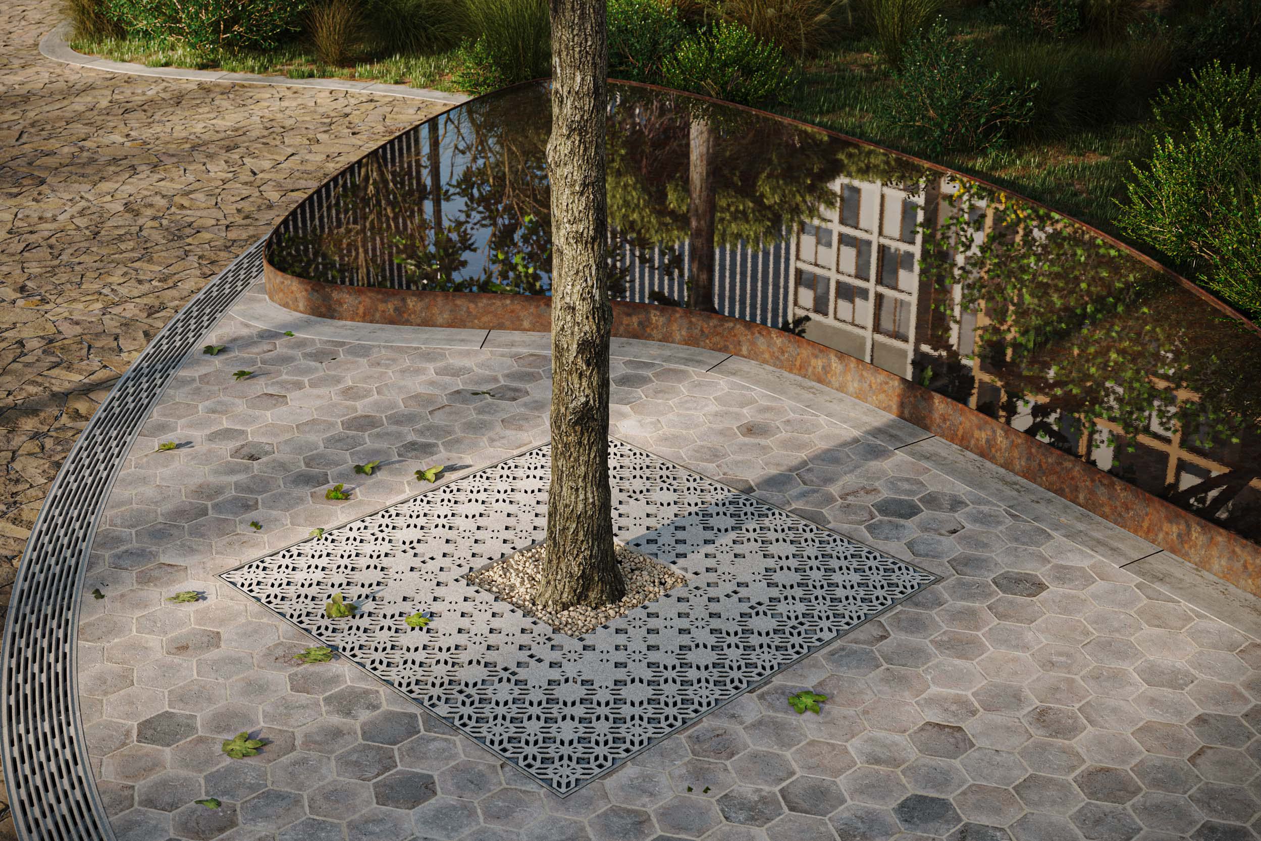 Tree Gratig Pyra Tree Grate Collection | Jonite® Tree Grates